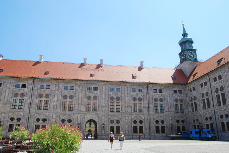 The Kaiserhof (Imperial Courtyard) inside the Munich Residenz, a former royal palace located in Munich